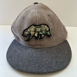 Grassroots California Corduroy Removable Bear Adjustable Hat